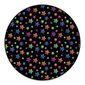 Rainbow Stars Pattern Print Round Floor Mat