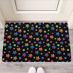 Rainbow Stars Pattern Print Rubber Doormat