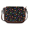 Rainbow Stars Pattern Print Saddle Bag