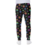 Rainbow Stars Pattern Print Scuba Joggers