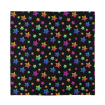 Rainbow Stars Pattern Print Silk Bandana