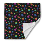 Rainbow Stars Pattern Print Silk Bandana