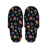 Rainbow Stars Pattern Print Slippers