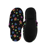 Rainbow Stars Pattern Print Slippers