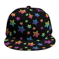 Rainbow Stars Pattern Print Snapback Cap