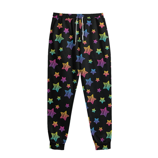 Rainbow Stars Pattern Print Sweatpants