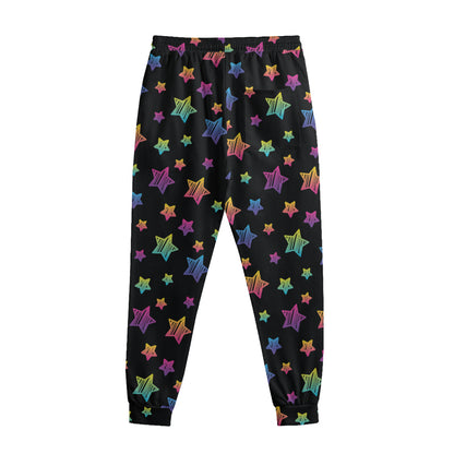 Rainbow Stars Pattern Print Sweatpants