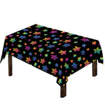 Rainbow Stars Pattern Print Tablecloth