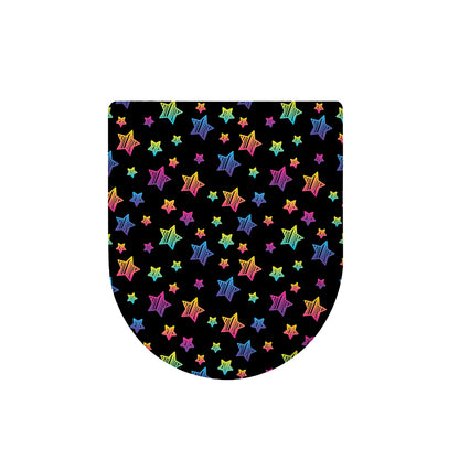 Rainbow Stars Pattern Print Toilet Lid Cover
