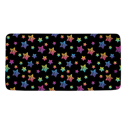 Rainbow Stars Pattern Print Towel