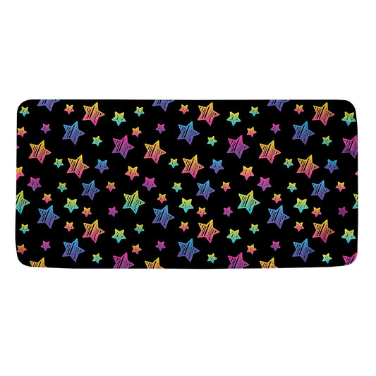 Rainbow Stars Pattern Print Towel