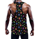 Rainbow Stars Pattern Print Training Tank Top