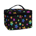 Rainbow Stars Pattern Print Travel Makeup Bag