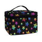 Rainbow Stars Pattern Print Travel Makeup Bag