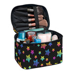 Rainbow Stars Pattern Print Travel Makeup Bag