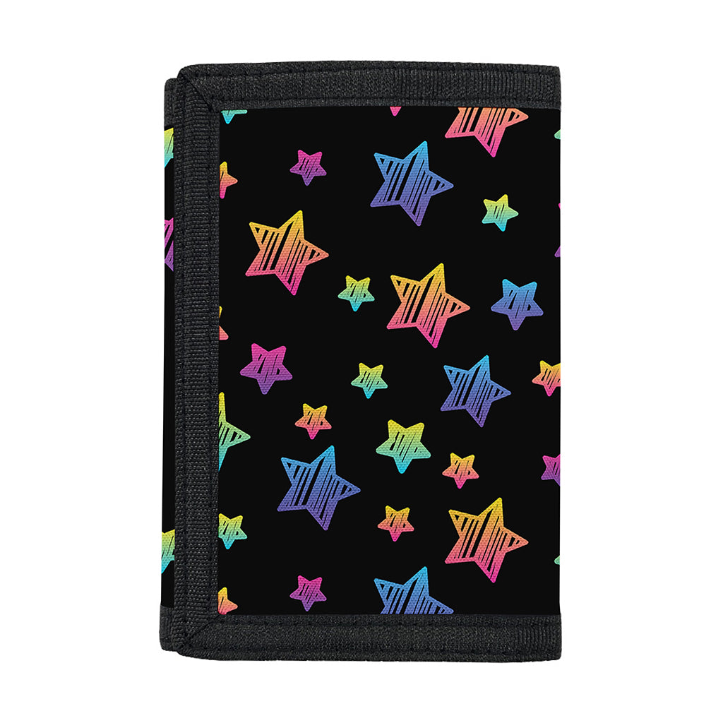 Rainbow Stars Pattern Print Trifold Wallet