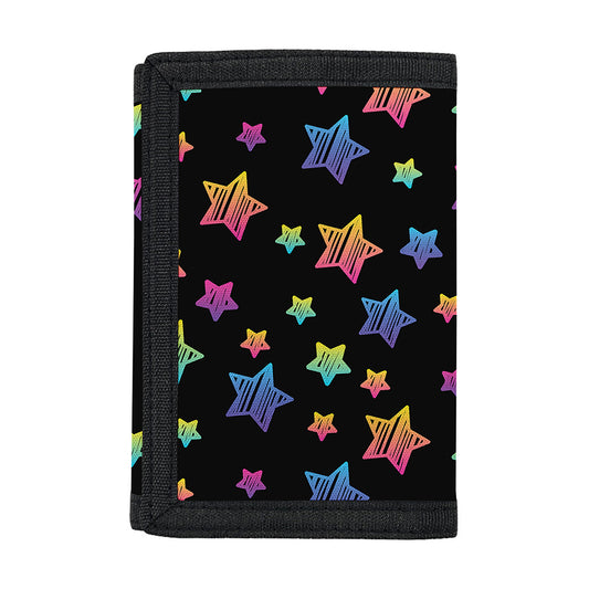 Rainbow Stars Pattern Print Trifold Wallet