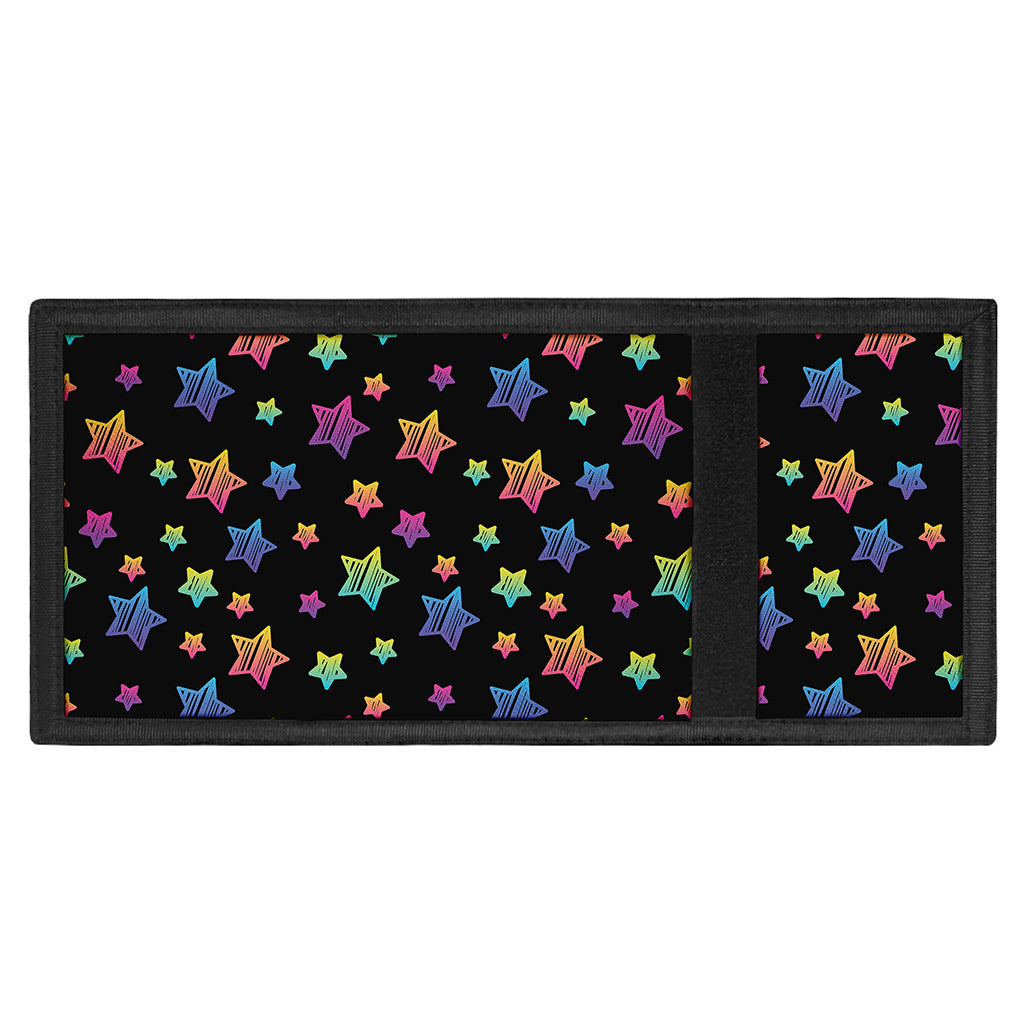 Rainbow Stars Pattern Print Trifold Wallet