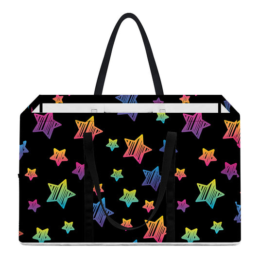 Rainbow Stars Pattern Print Utility Tote Bag