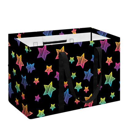 Rainbow Stars Pattern Print Utility Tote Bag
