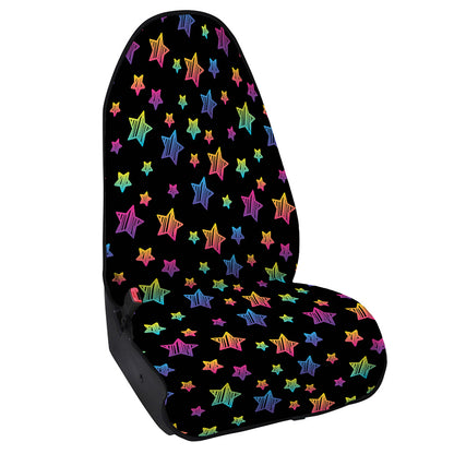 Rainbow Stars Pattern Print Waterproof Car Seat Cover