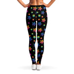Rainbow Stars Pattern Print Women's Leggings