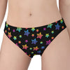 Rainbow Stars Pattern Print Women's Panties