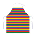 Rainbow Stripe Print Adjustable Apron