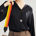 Rainbow Stripe Print Bag Strap