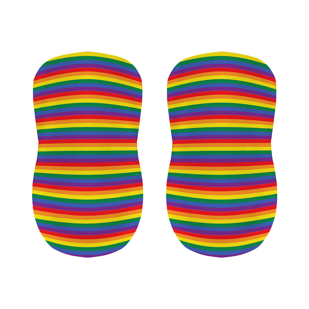 Rainbow Stripe Print Bar Stool Covers