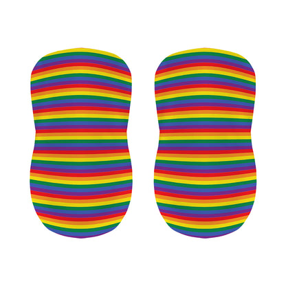 Rainbow Stripe Print Bar Stool Covers