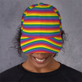 Rainbow Stripe Print Baseball Cap