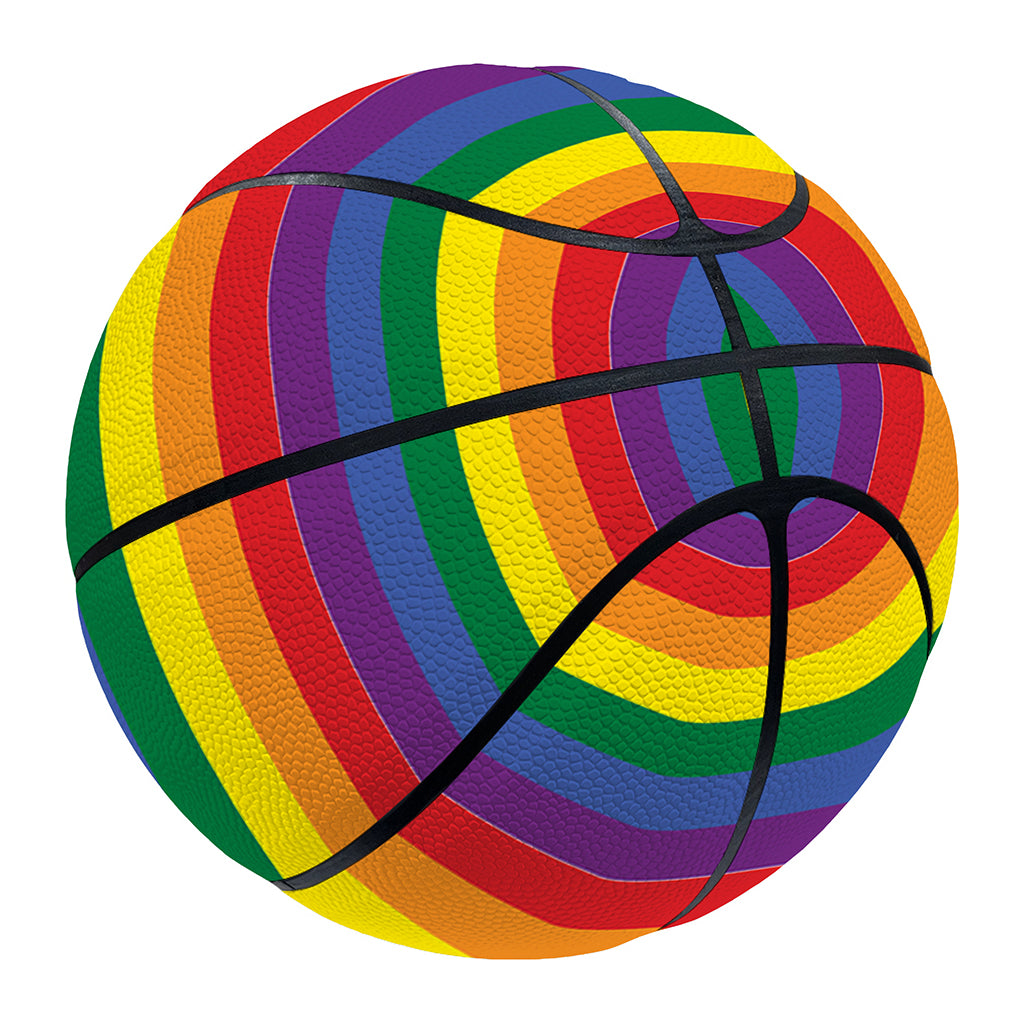 Rainbow Stripe Print Basketball