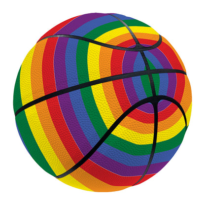 Rainbow Stripe Print Basketball