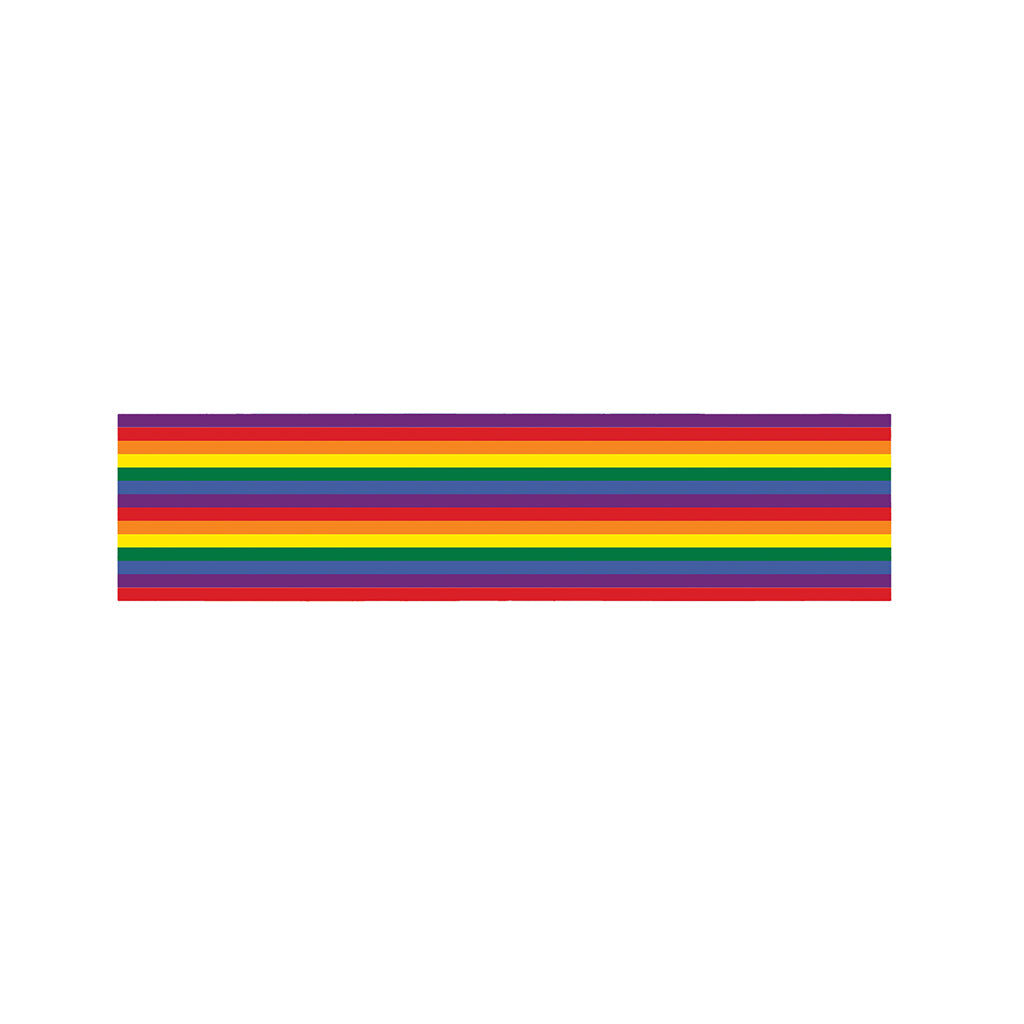 Rainbow Stripe Print Bed Runner