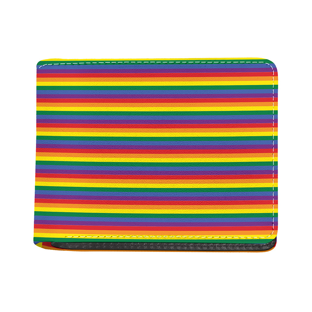 Rainbow Stripe Print Bifold Wallet