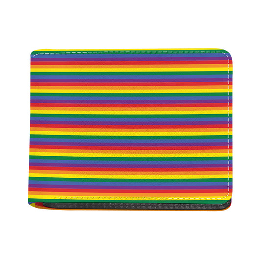 Rainbow Stripe Print Bifold Wallet