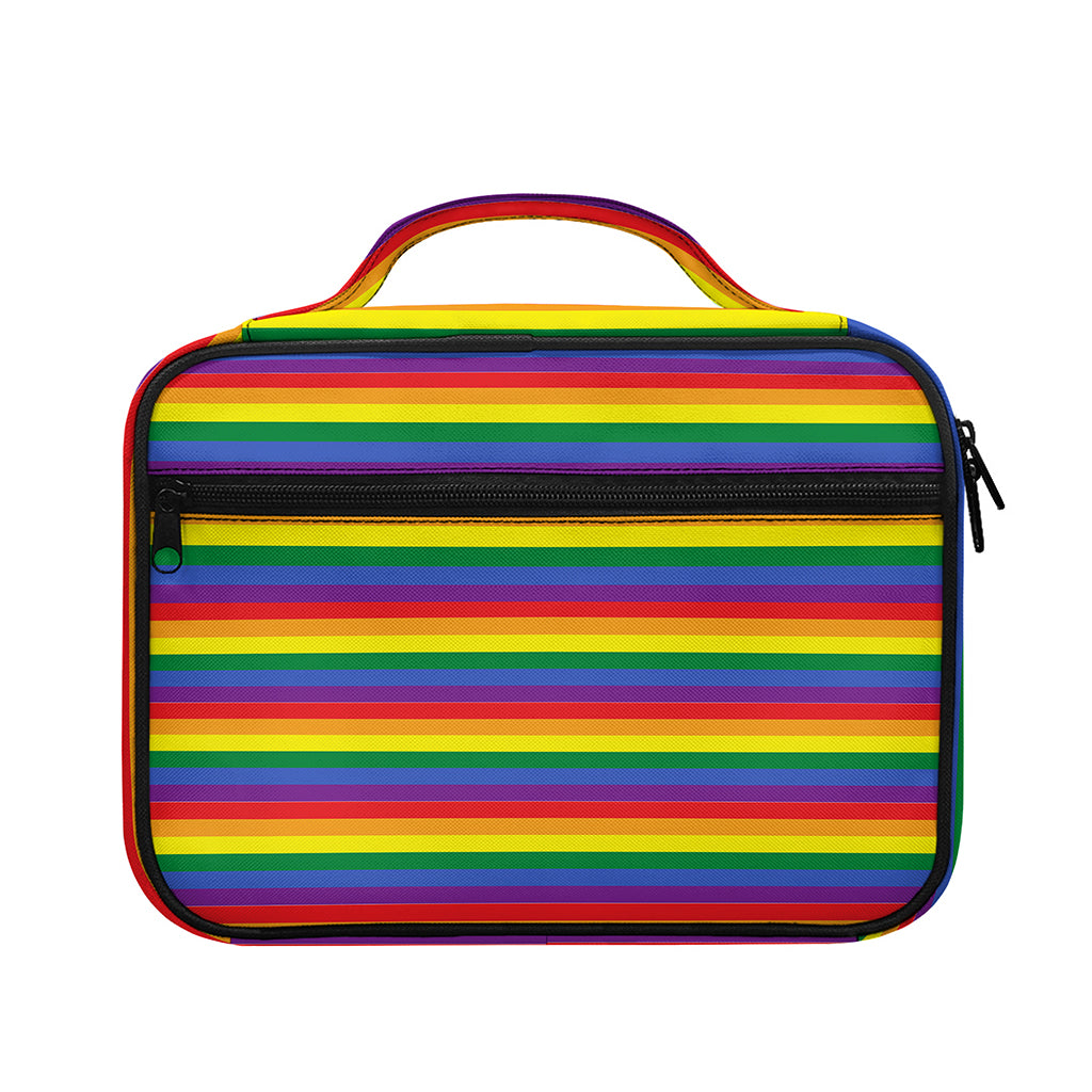 Rainbow Stripe Print Briefcase Bible Bag