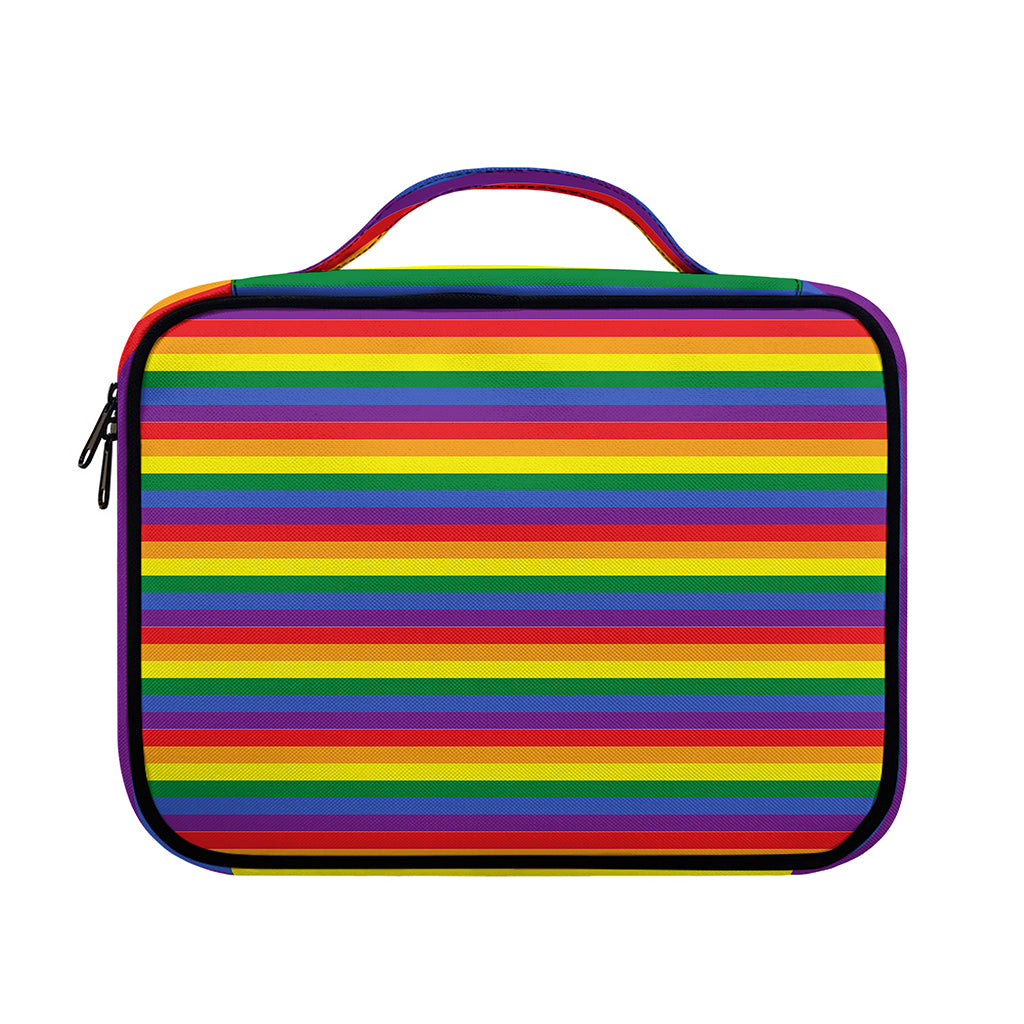 Rainbow Stripe Print Briefcase Bible Bag