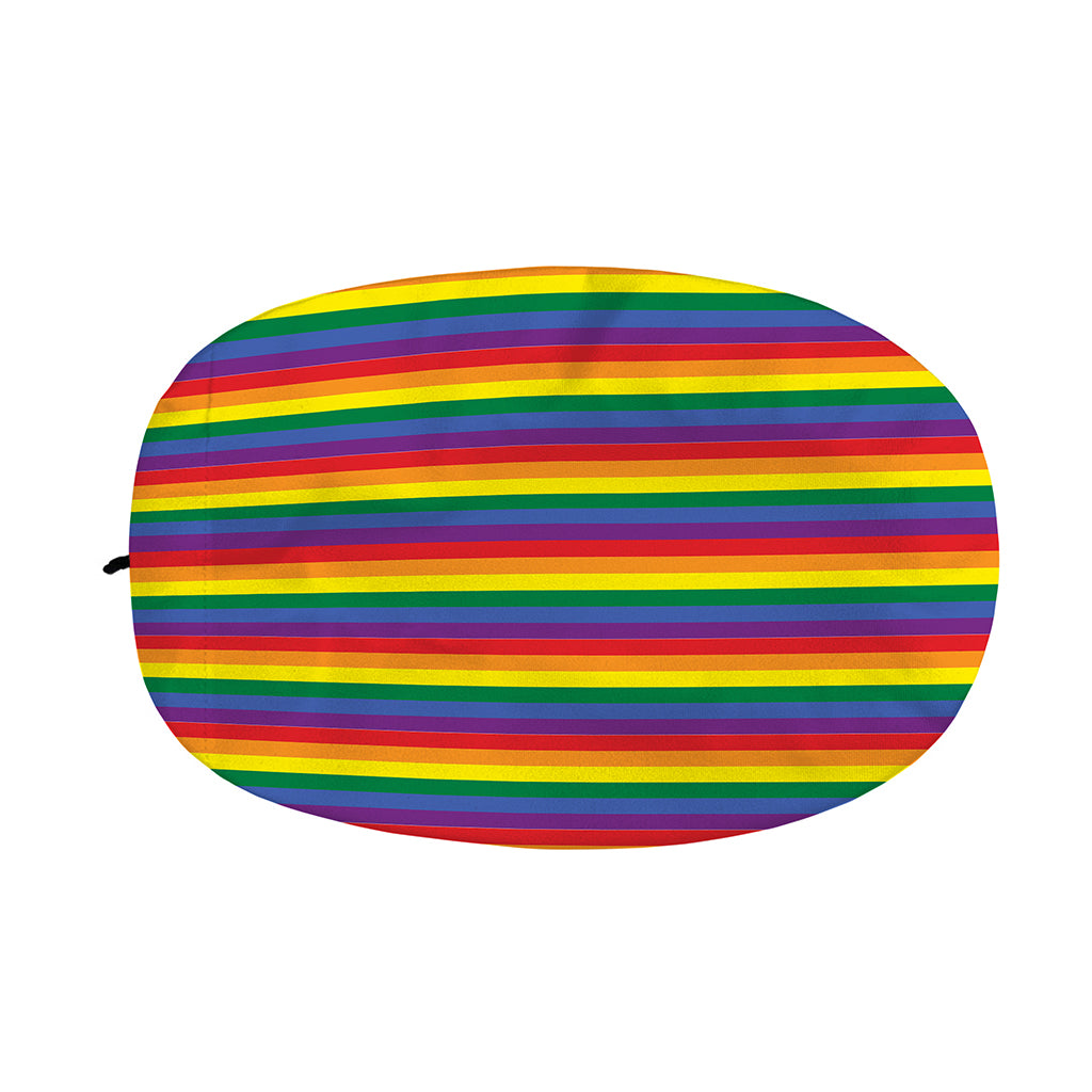 Rainbow Stripe Print Car Side Mirror Covers