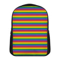 Rainbow Stripe Print Casual Backpack