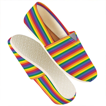 Rainbow Stripe Print Casual Shoes