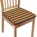Rainbow Stripe Print Chair Cushion Cover