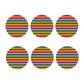 Rainbow Stripe Print Coaster Set