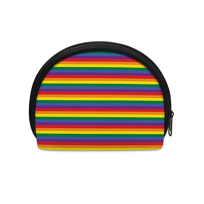 Rainbow Stripe Print Coin Purse