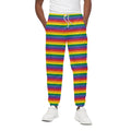Rainbow Stripe Print Cotton Sweatpants