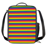 Rainbow Stripe Print Crossbody Lunch Bag