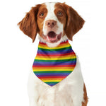 Rainbow Stripe Print Dog Bandana