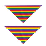 Rainbow Stripe Print Dog Bandana