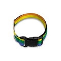 Rainbow Stripe Print Dog Collar